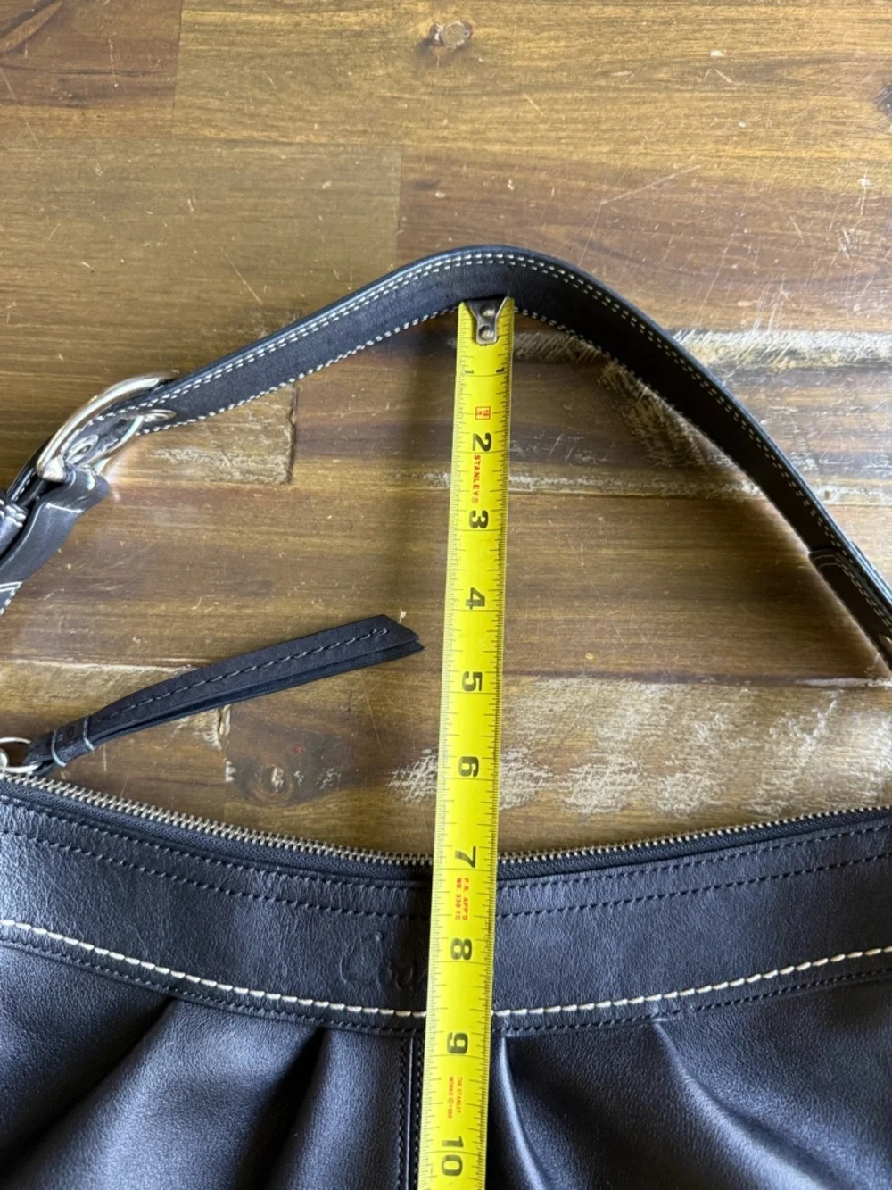 Coach Legacy Vintage Black Leather Hobo Black